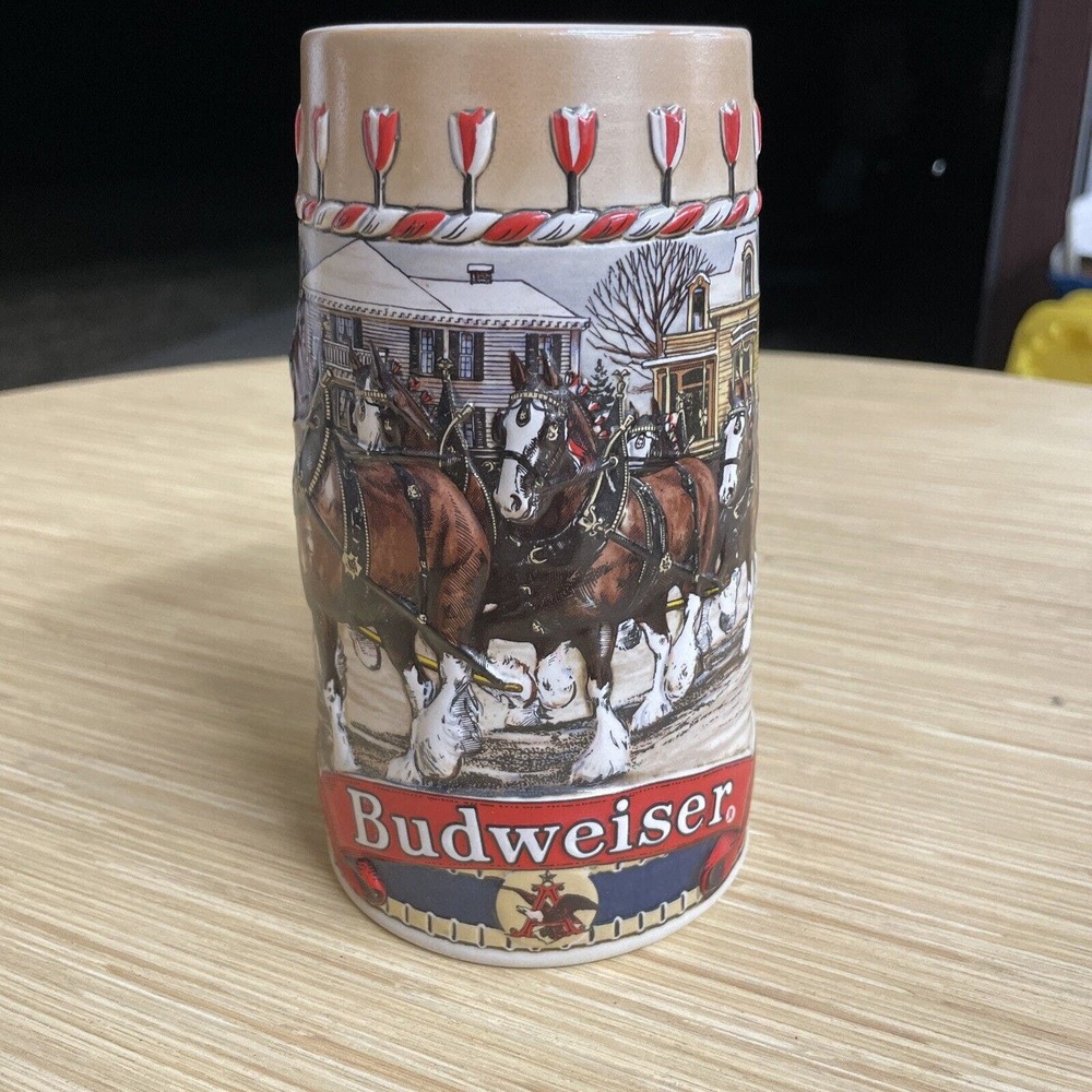 Vintage 1986 B Series Budweiser Stein Clydesdale Collectible Ceramarte Brazil